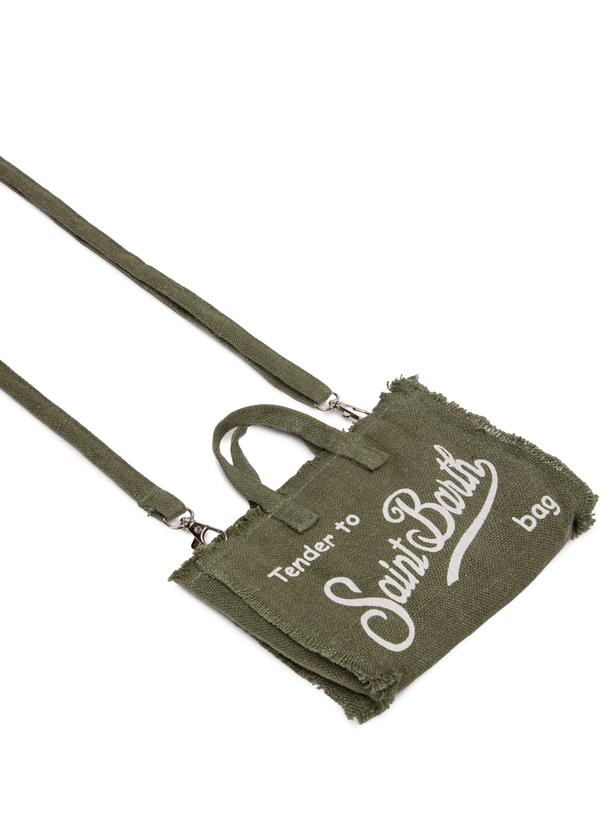 Military green linen Phone Bag - MC2 Saint Barth