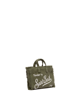 Military green linen Phone Bag - MC2 Saint Barth
