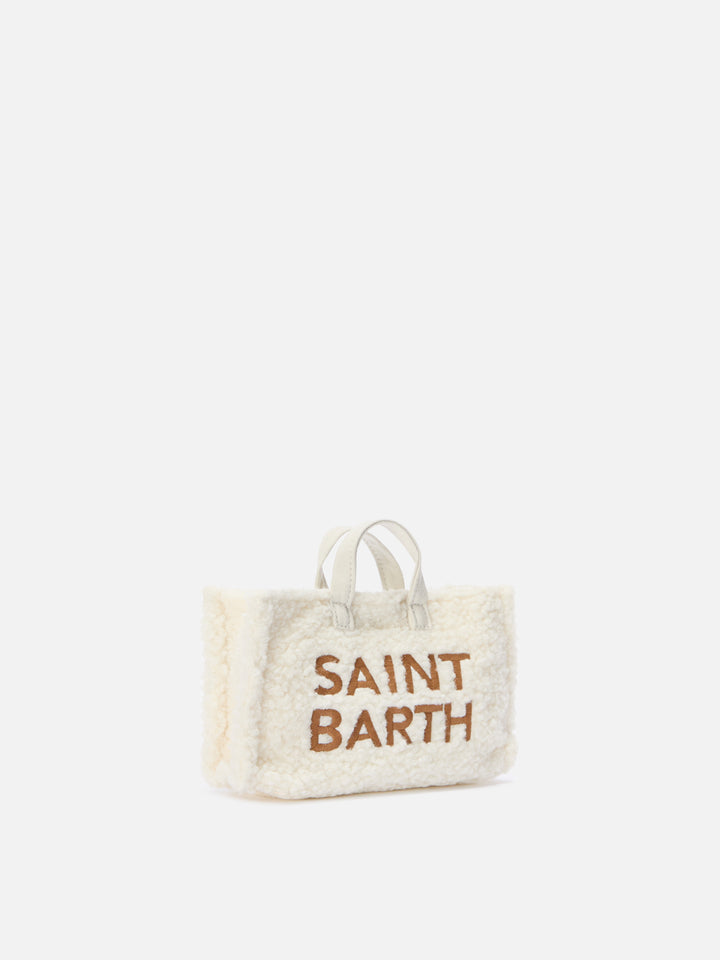 Sac téléphone Off white en tissu teddy avec broderie logo 