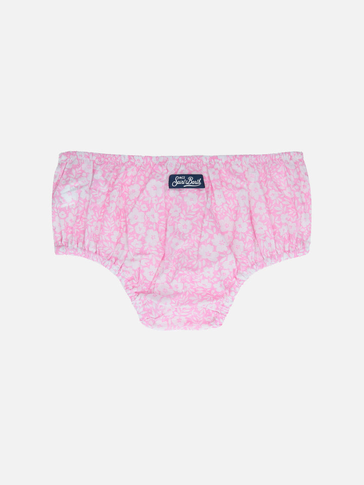 Infant bloomers Pimmy with vintage flower print - MC2 Saint Barth