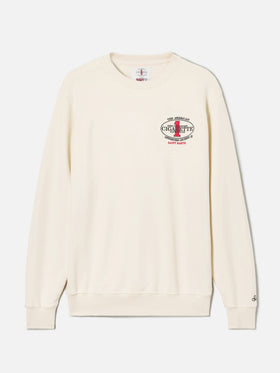 Cremefarbenes Ponza Rundhals-Sweatshirt mit Cigarette-Print | Special Edition 