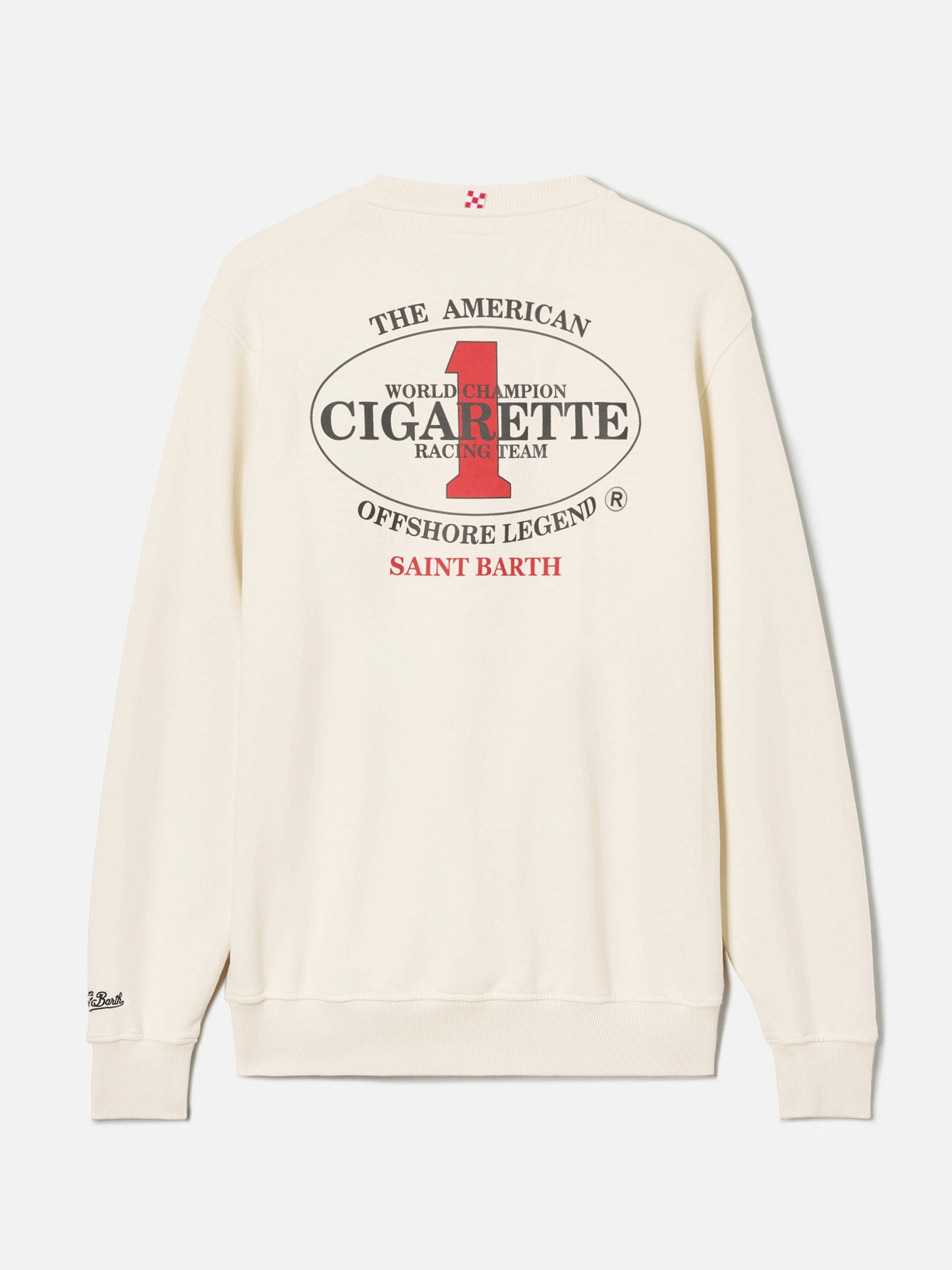 Cremefarbenes Ponza Rundhals-Sweatshirt mit Cigarette-Print | Special Edition 