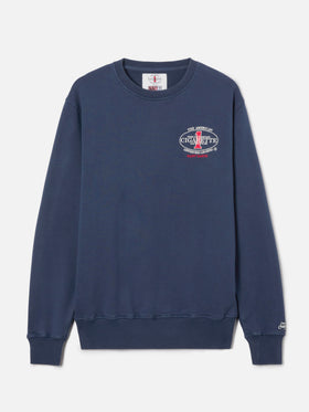 Marineblaues Ponza Rundhals-Sweatshirt mit Cigarette-Print | Special Edition 