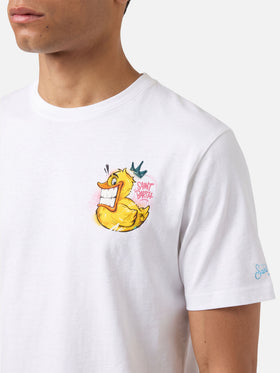 Portofino T-Shirt aus weißer Baumwolle mit Crypto Duck | Special Edition 