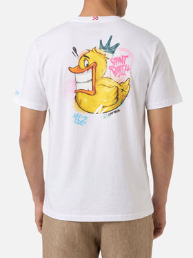 Portofino T-Shirt aus weißer Baumwolle mit Crypto Duck | Special Edition 