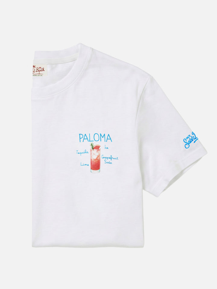 T-shirt Portofino blanc avec broderie Paloma 