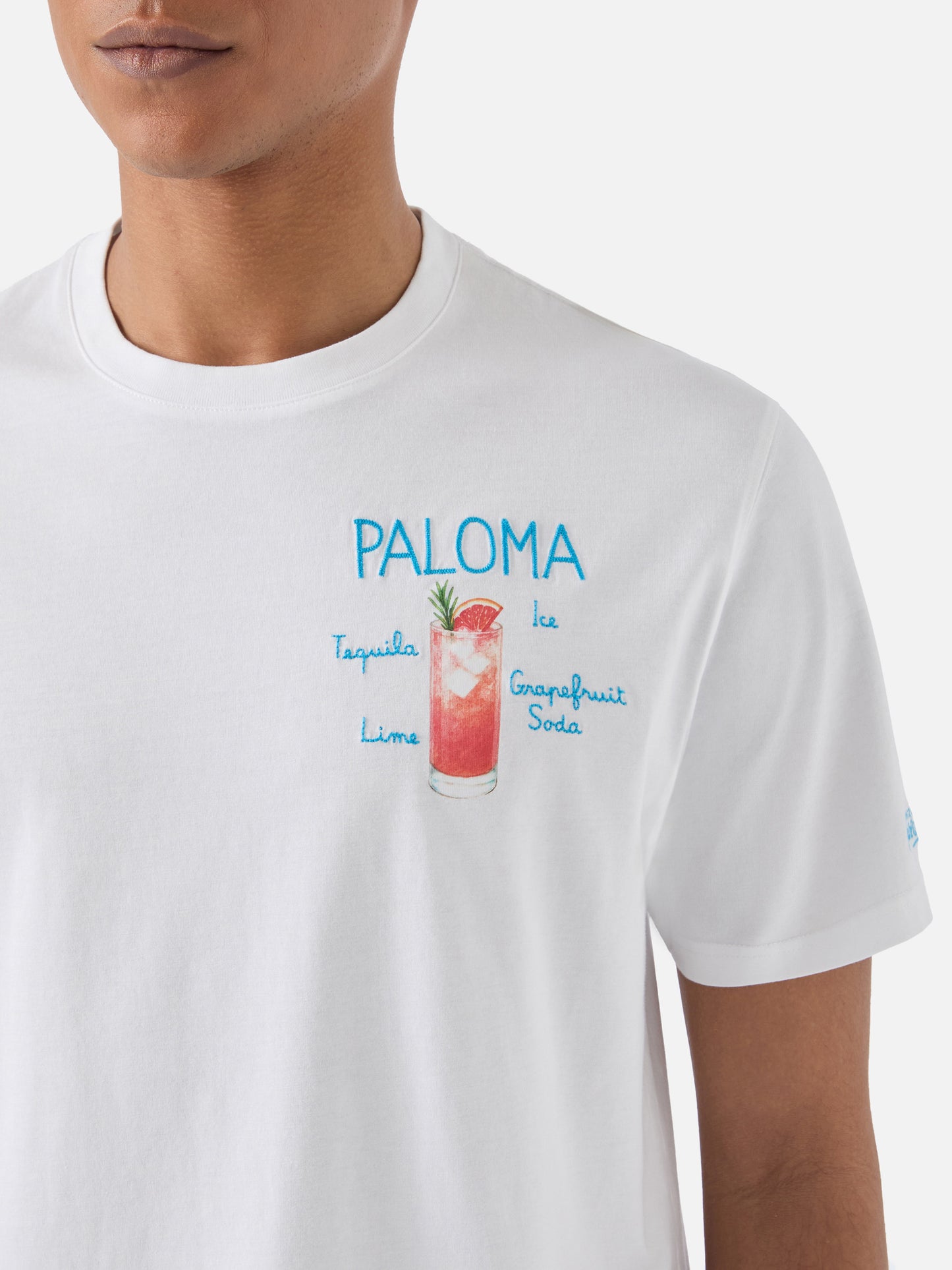T-shirt Portofino bianca con ricamo Paloma