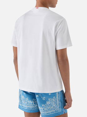 T-shirt Portofino bianca con ricamo Paloma