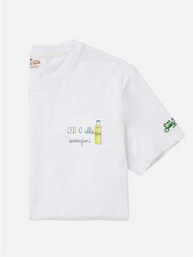 Camiseta Portofino blanca con bordado Cedro Alle Tentazioni | Edición Especial 
