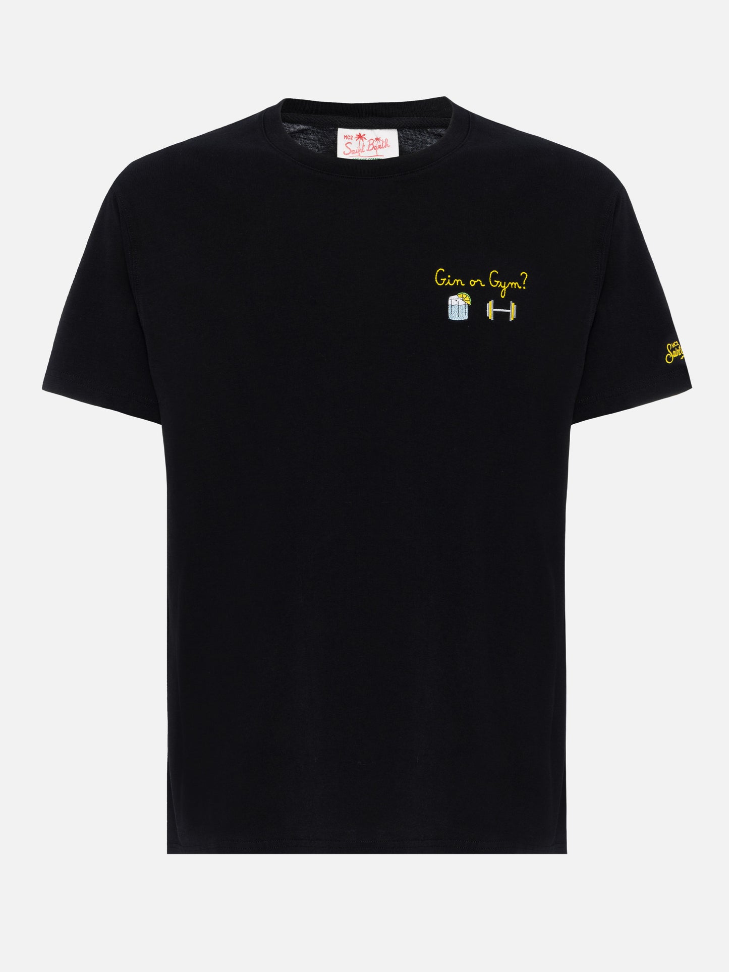 T-shirt Portofino in jersey di cotone classic fit con ricamo Gin or Gym