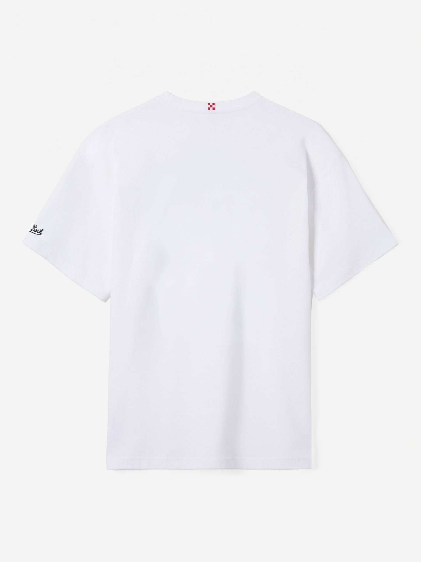 Classic fit cotton jersey t-shirt Portofino with Core de 'sta città embroidery | AS ROMA SPECIAL EDITION