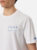 Classic fit cotton jersey t-shirt Portofino with Only Fantastic embroidery