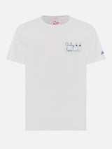 Classic fit cotton jersey t-shirt Portofino with Only Fantastic embroidery