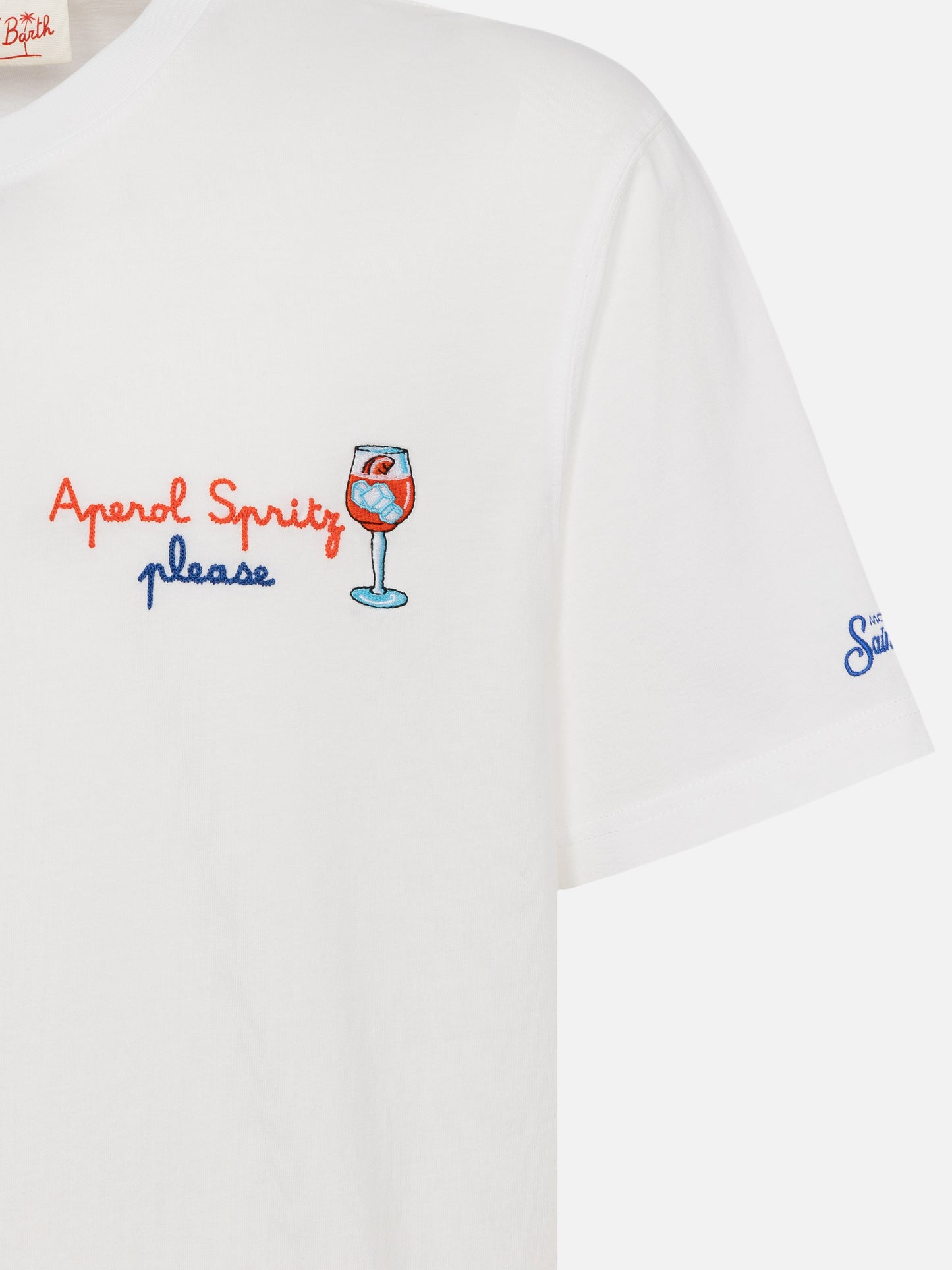T-shirt Portofino in jersey di cotone classic fit con ricamo Aperol Spritz, please | APEROL SPECIAL EDITION