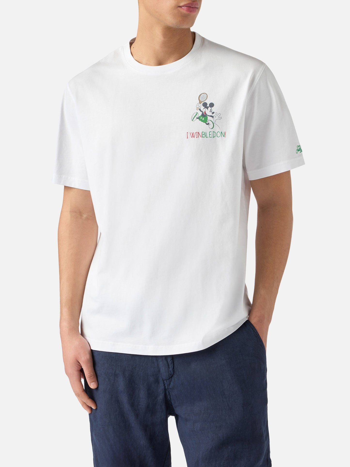 White Portofino T-shirt with I Winbledon embroidery | Special Edition