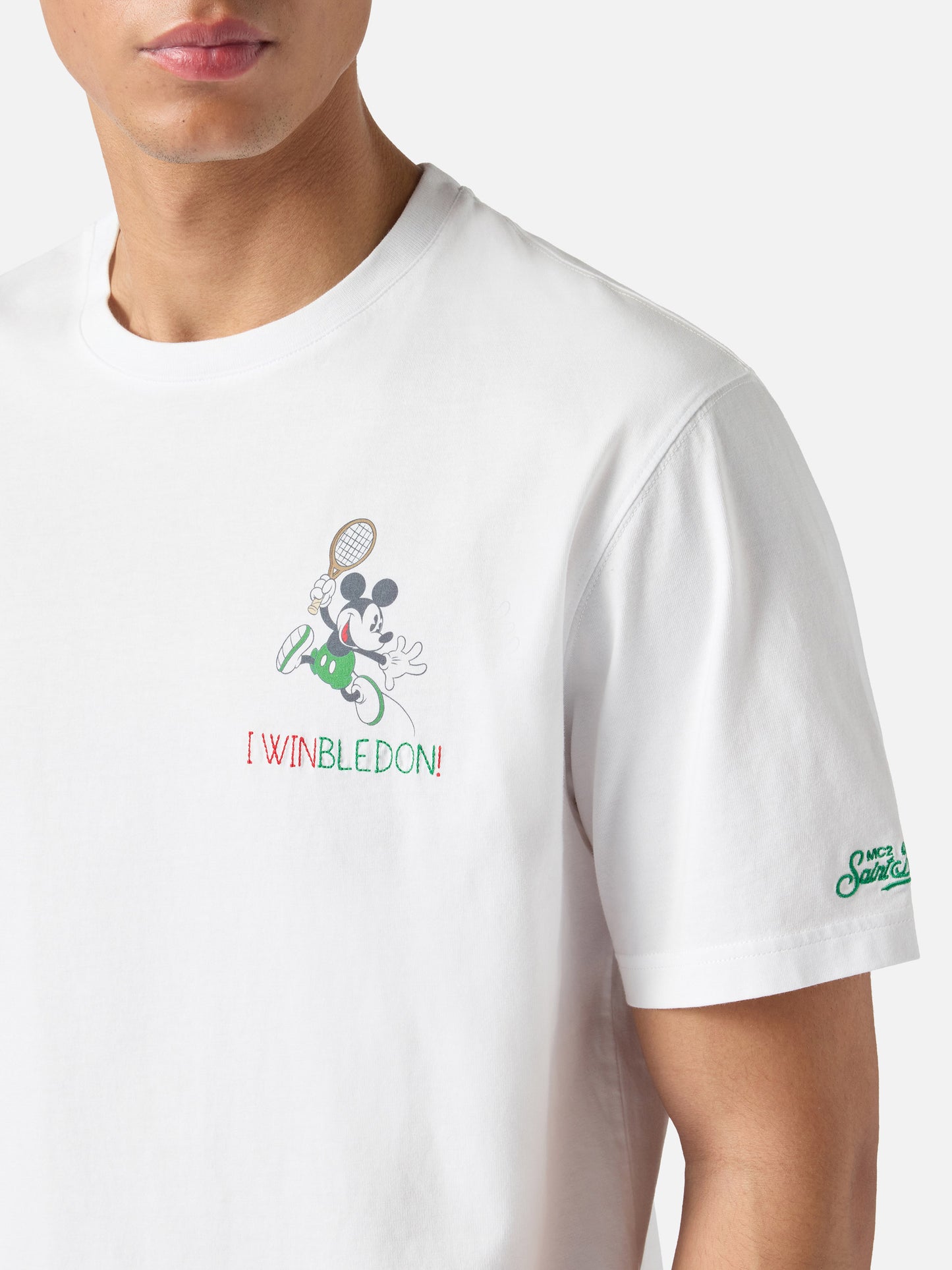 White Portofino T-shirt with I Winbledon embroidery | Special Edition