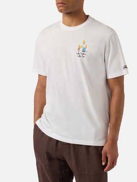 White Portofino T-shirt with Like Father Like Son embroidery | Special Edition
