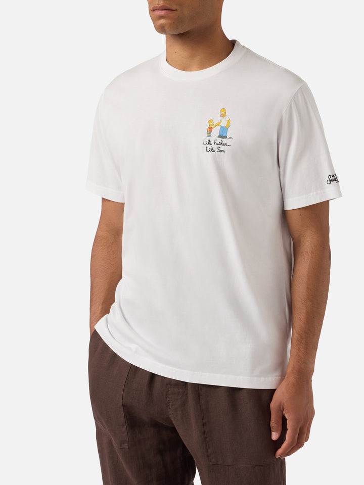 White Portofino T-shirt with Like Father Like Son embroidery | Special Edition