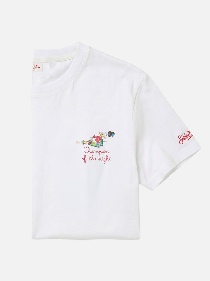 White Portofino T-shirt with Champion Of The Night embroidery | Special Edition