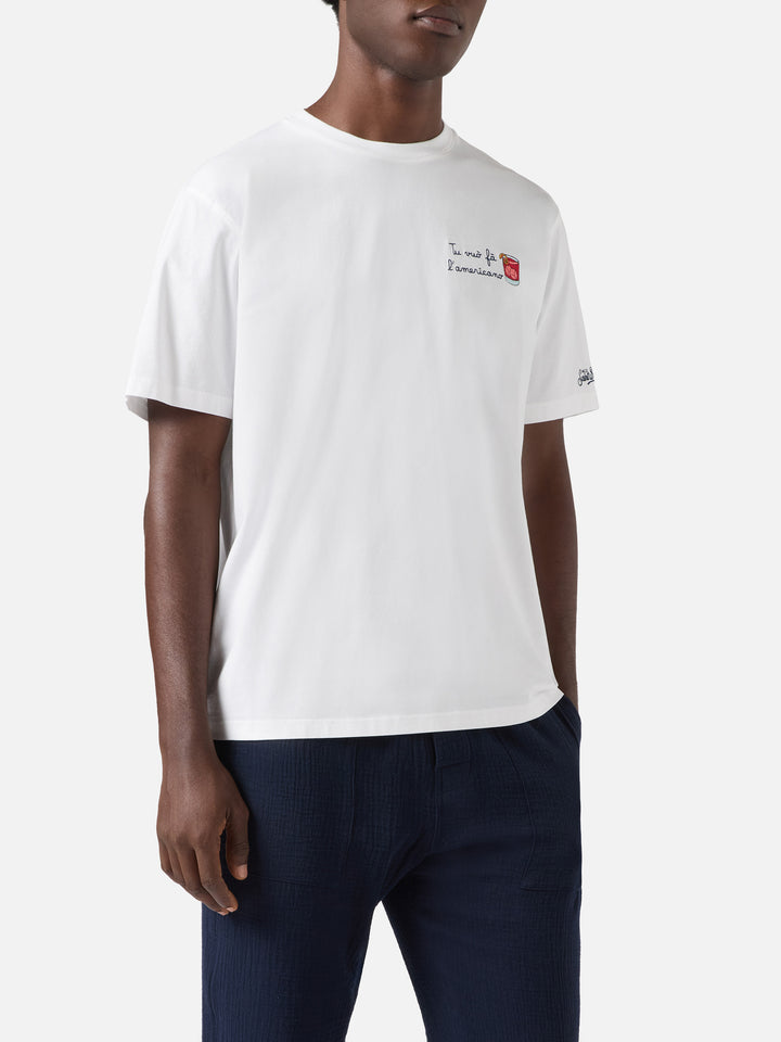 T-shirt Portofino bianca con ricamo Tu Vuò Fà L'americano