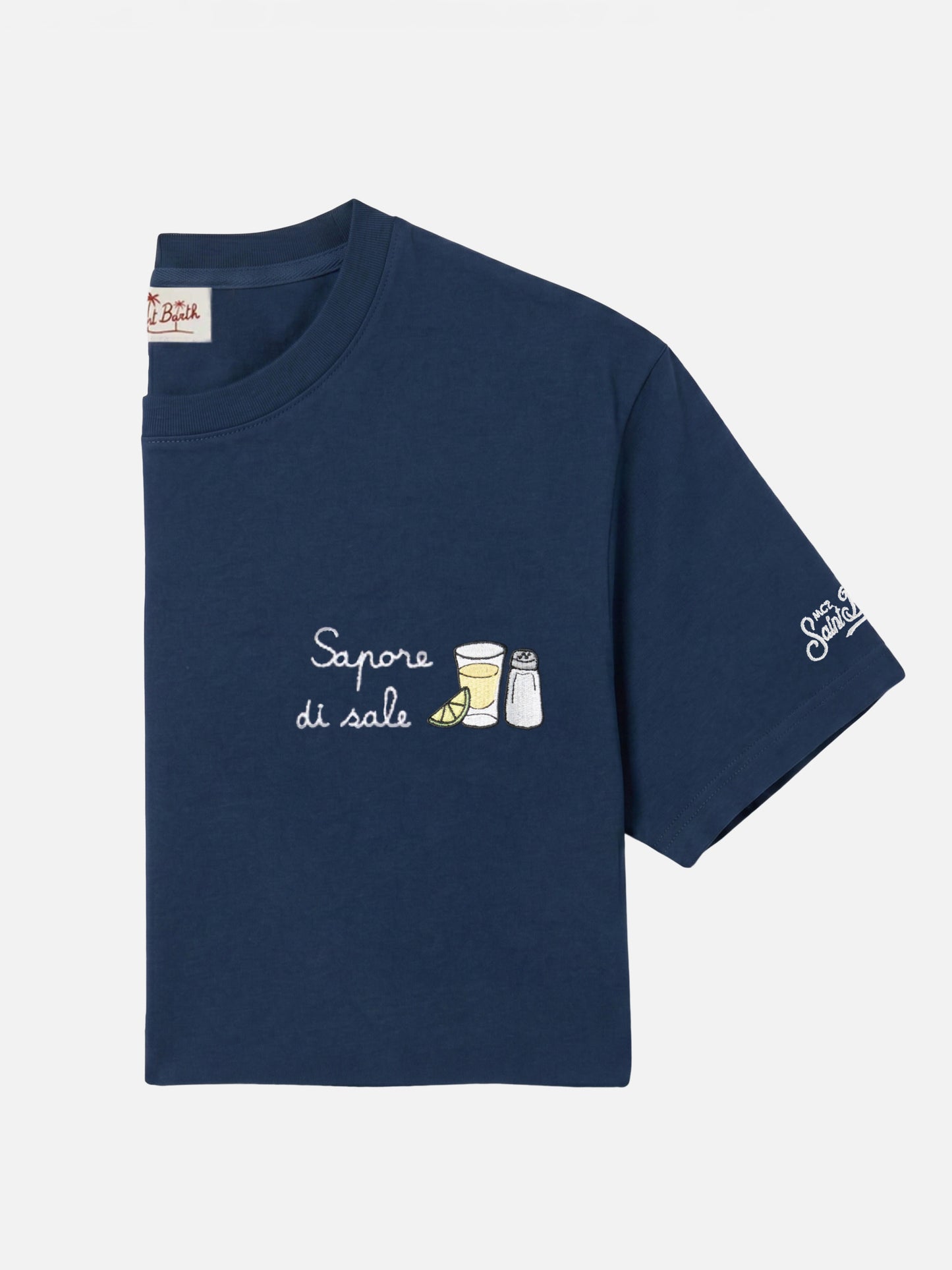 Blue Portofino T-shirt with Sapore Di Sale embroidery