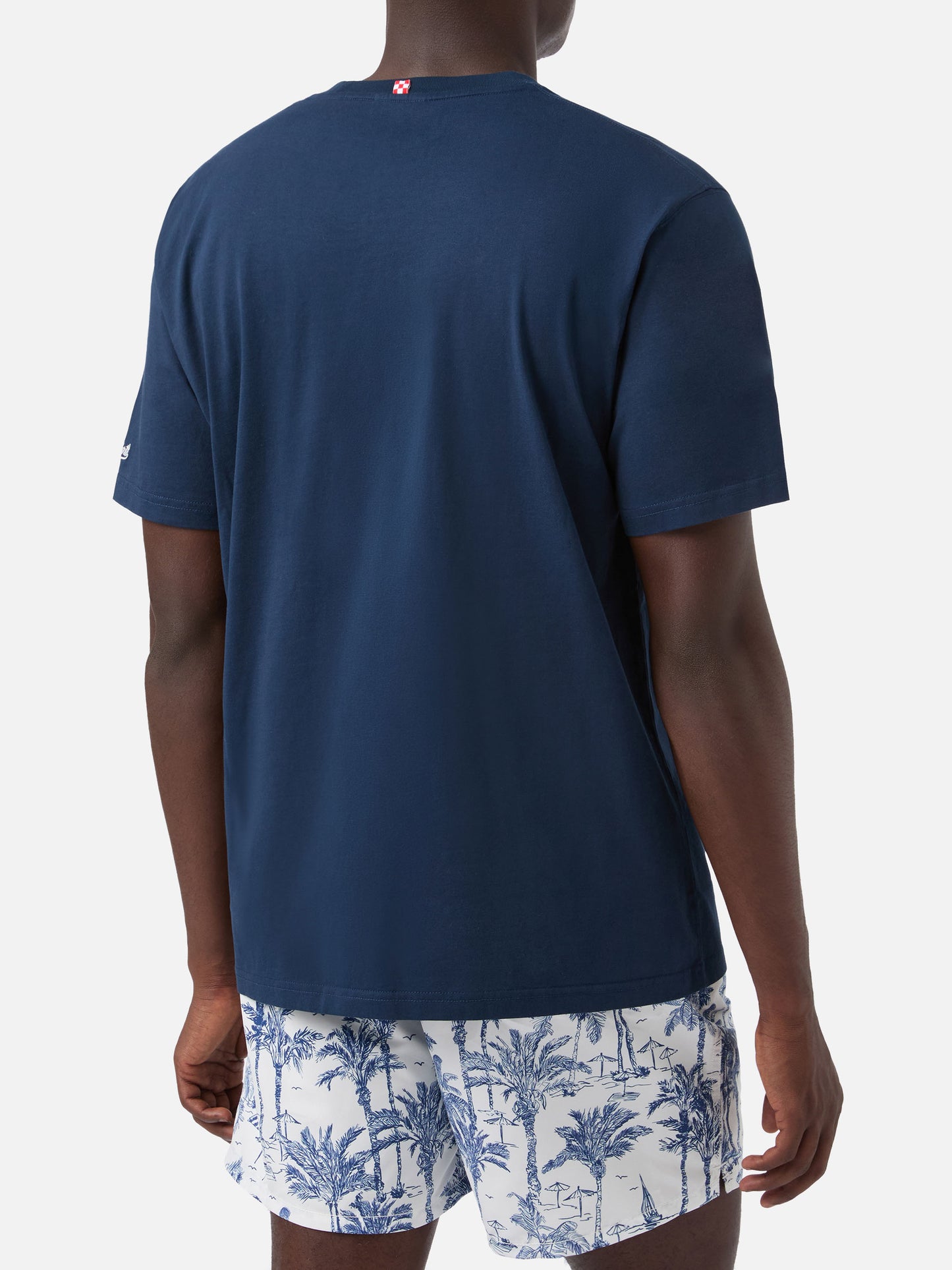 Blue Portofino T-shirt with Sapore Di Sale embroidery