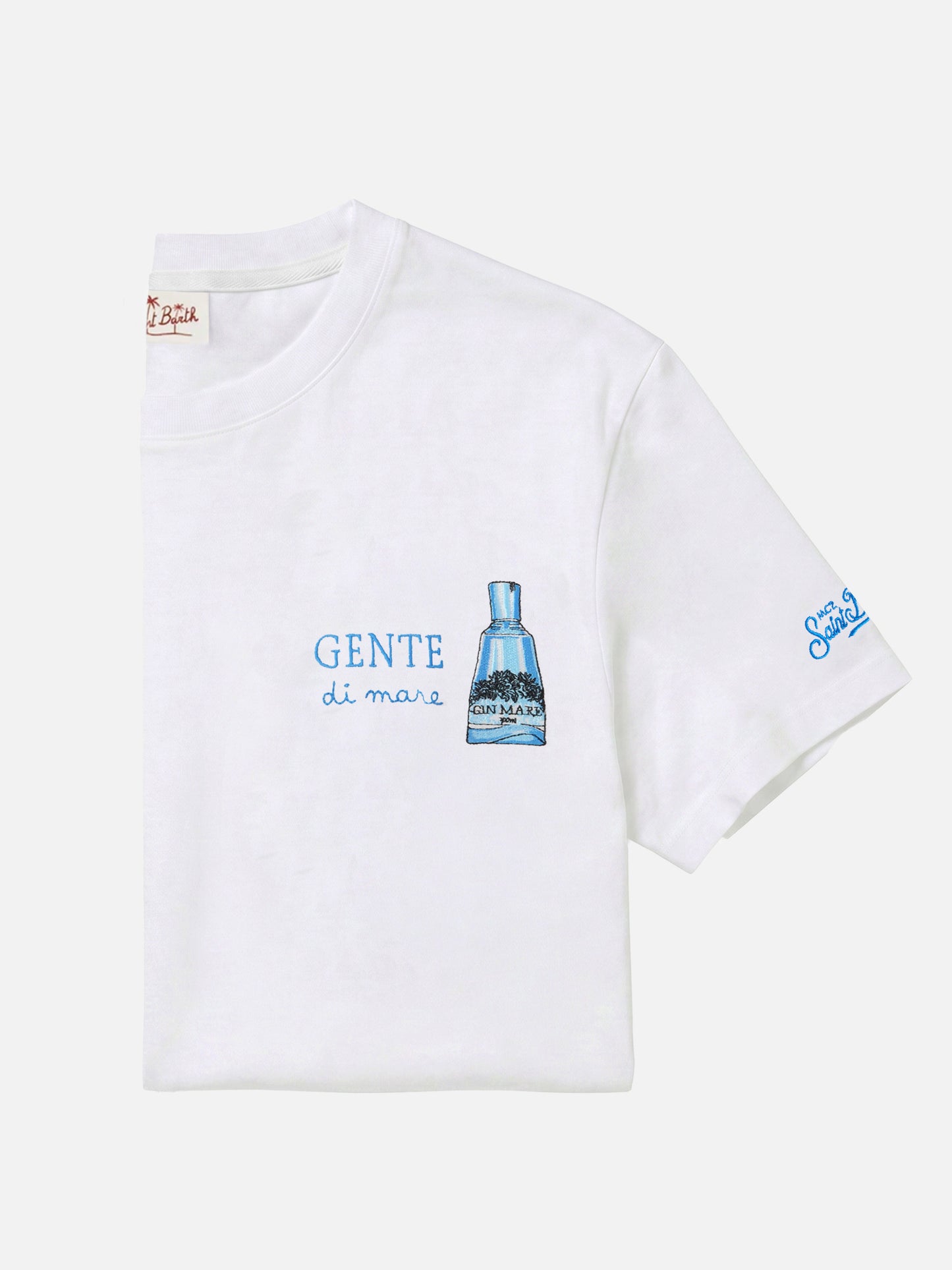 White Portofino T-shirt with Gente Di Mare embroidery | Special Edition