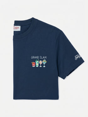 T-shirt Blue Portofino avec broderie Grand Slam 