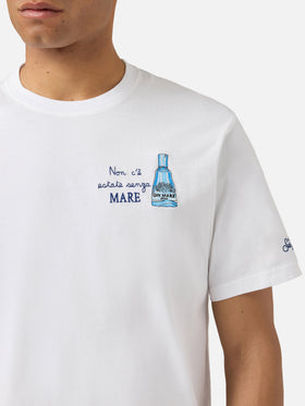 T-shirt Portofino bianca con ricamo Non C'è Estate Senza Mare | Special Edition