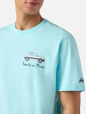 T-shirt Portofino turchese chiaro con ricamo Pand'à Ar Mare | Special Edition