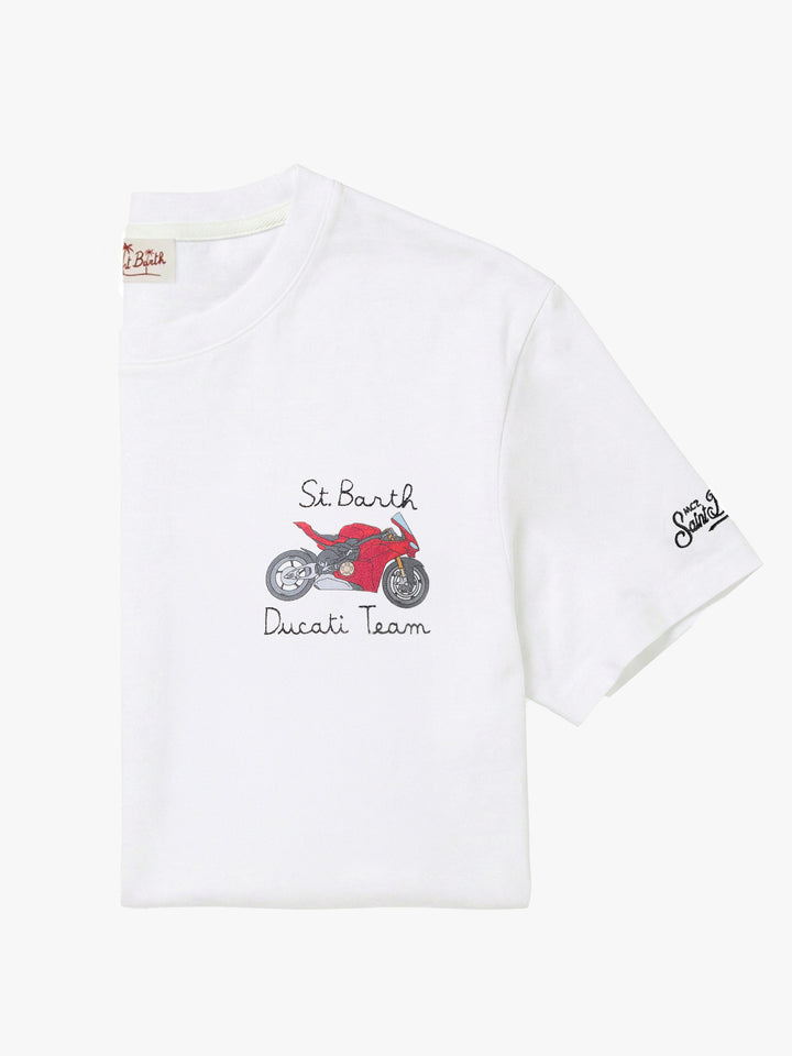 White Portofino T-shirt with Ducati Team embroidery | Special Edition