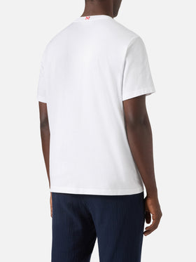 White Portofino T-shirt with Aperitivo A Portofino embroidery | Special Edition