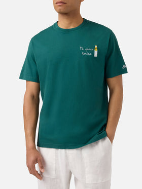 Green Portofino T-shirt with Mi Piace Tonica embroidery | Special Edition