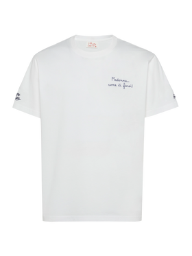Klassisch geschnittenes Baumwolljersey-T-Shirt Portofino mit Come ti farei! Stickerei | SAPORE DI MARE SONDERAUSGABE