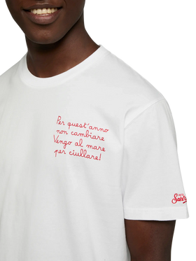 T-shirt Portofino in jersey di cotone classic fit con ricamo Vengo al mare | SAPORE DI MARE SPECIAL EDITION