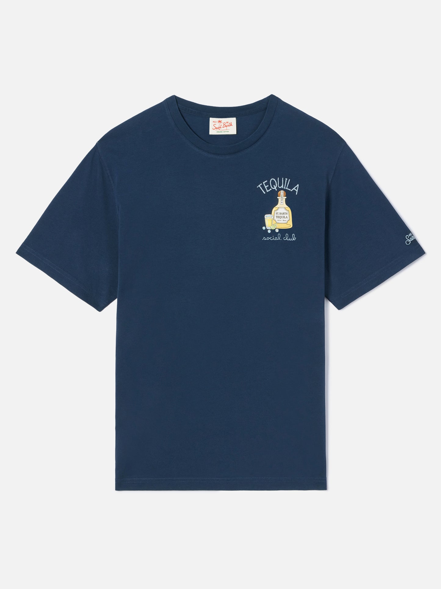 Blue Portofino T-shirt with Tequila Social Club embroidery