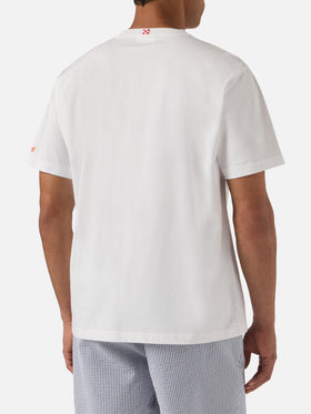 White Portofino T-shirt with Spritz Social Club embroidery | Special Edition