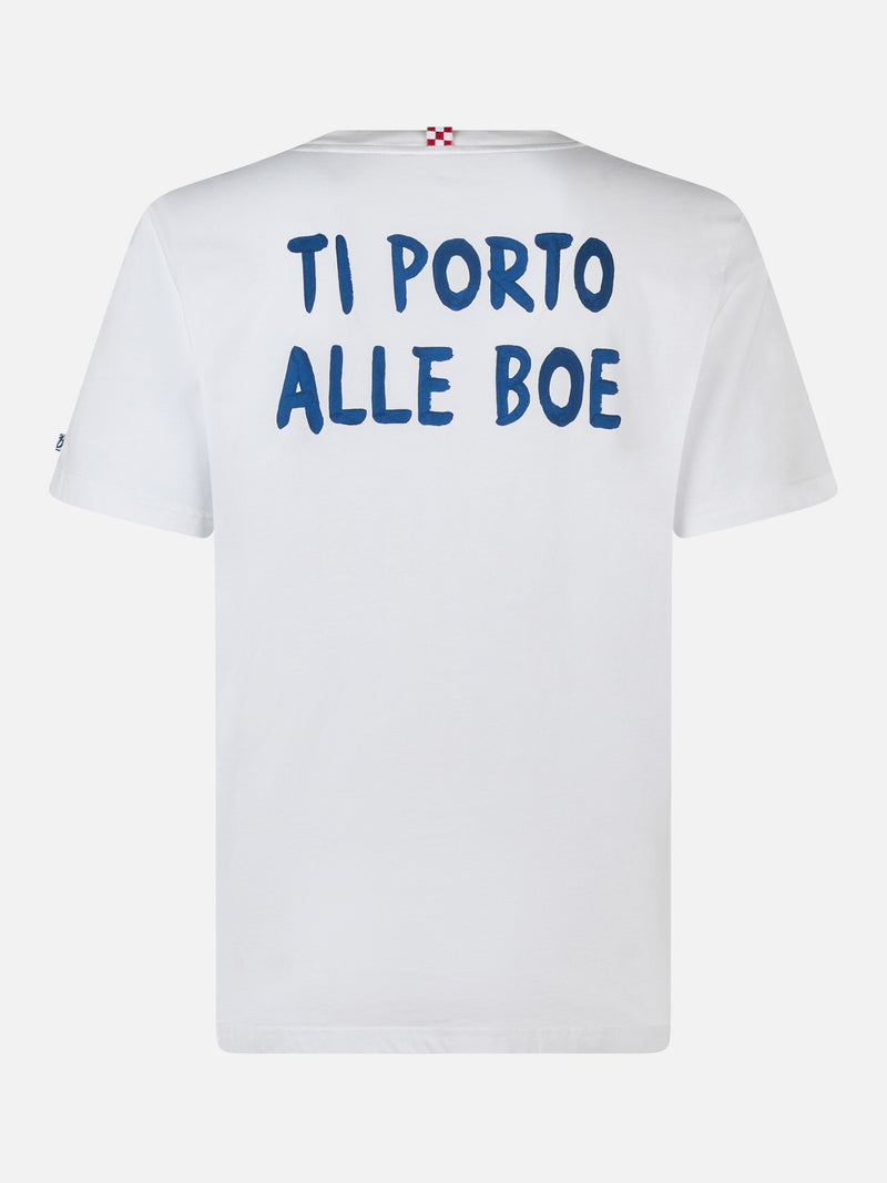 T-shirt da uomo in jersey di cotone vestibilità classica Portofino con stampa ti porto alle Boe | ALLE BOE SPECIAL EDITION