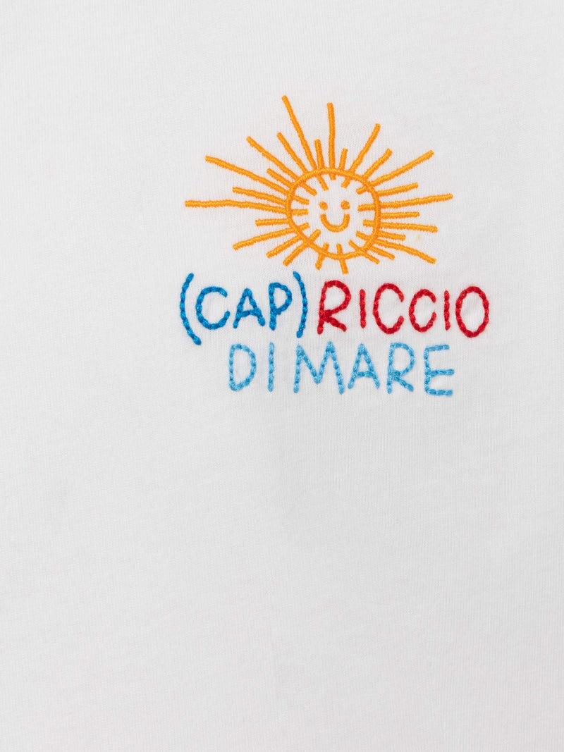 Portofino Jr cotton jersey t-shirt with Capriccio di Mare embroidery | INSULTI LUMINOSI SPECIAL EDITION