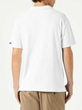 Man terry white polo