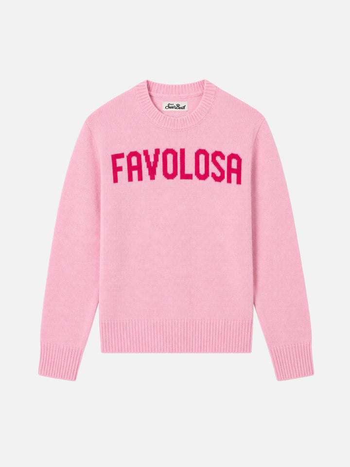 Pink Princess sweater with Favolosa jacquard