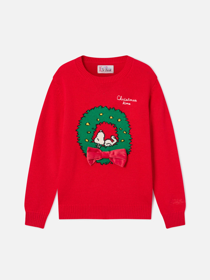Maglia girocollo Princess rossa con patch Snoopy | Special edition