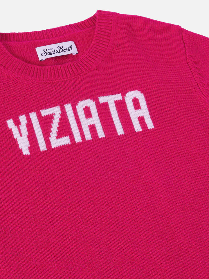 Prinzessinnen-Pullover aus Kaschmirmischung mit Viziata-Jacquard