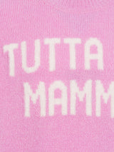 Maglione girocollo rosa da bambina Princess con stampa Tutta la mamma