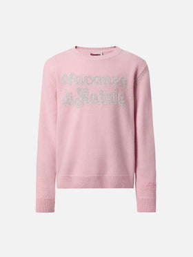 Maglione  Princess in misto cashmere con jacquard lurex Vacanze di Natale | VACANZE DI NATALE