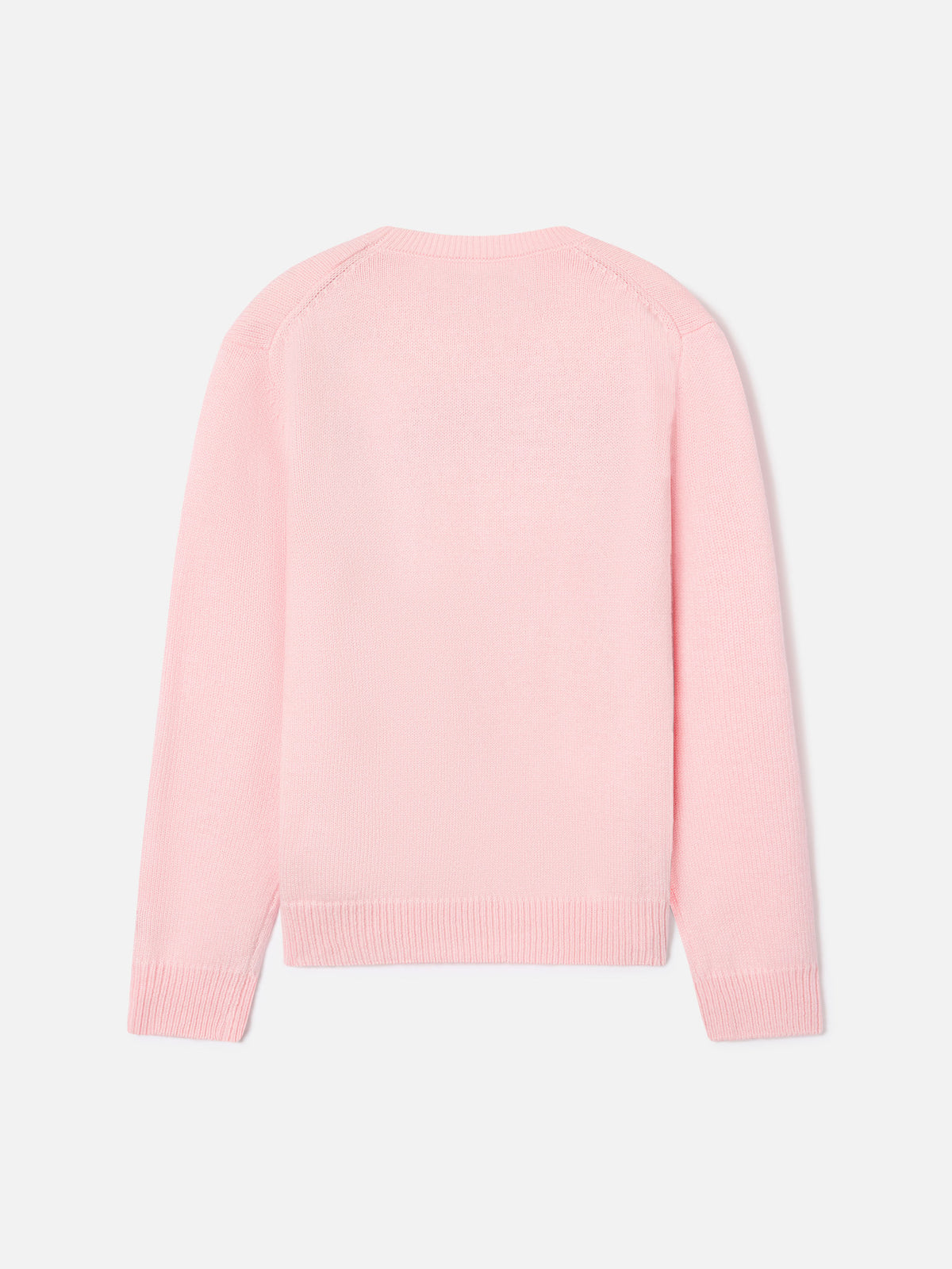 Pink Princess Rundhals-Strickpullover mit Princess-Intarsie 