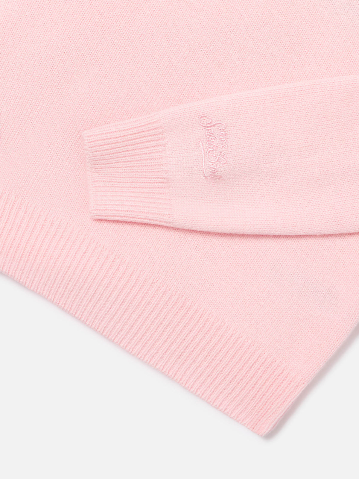 Pink Princess Rundhals-Strickpullover mit Princess-Intarsie 