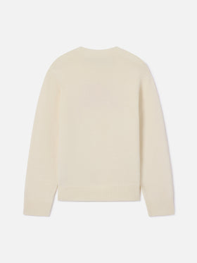 Princess crewneck knitwear in grey with Foto Monella lettering