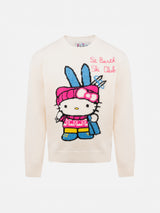 Girl crewneck sweater Princess with Hello Kitty jacquard | HELLO KITTY SPECIAL EDITION