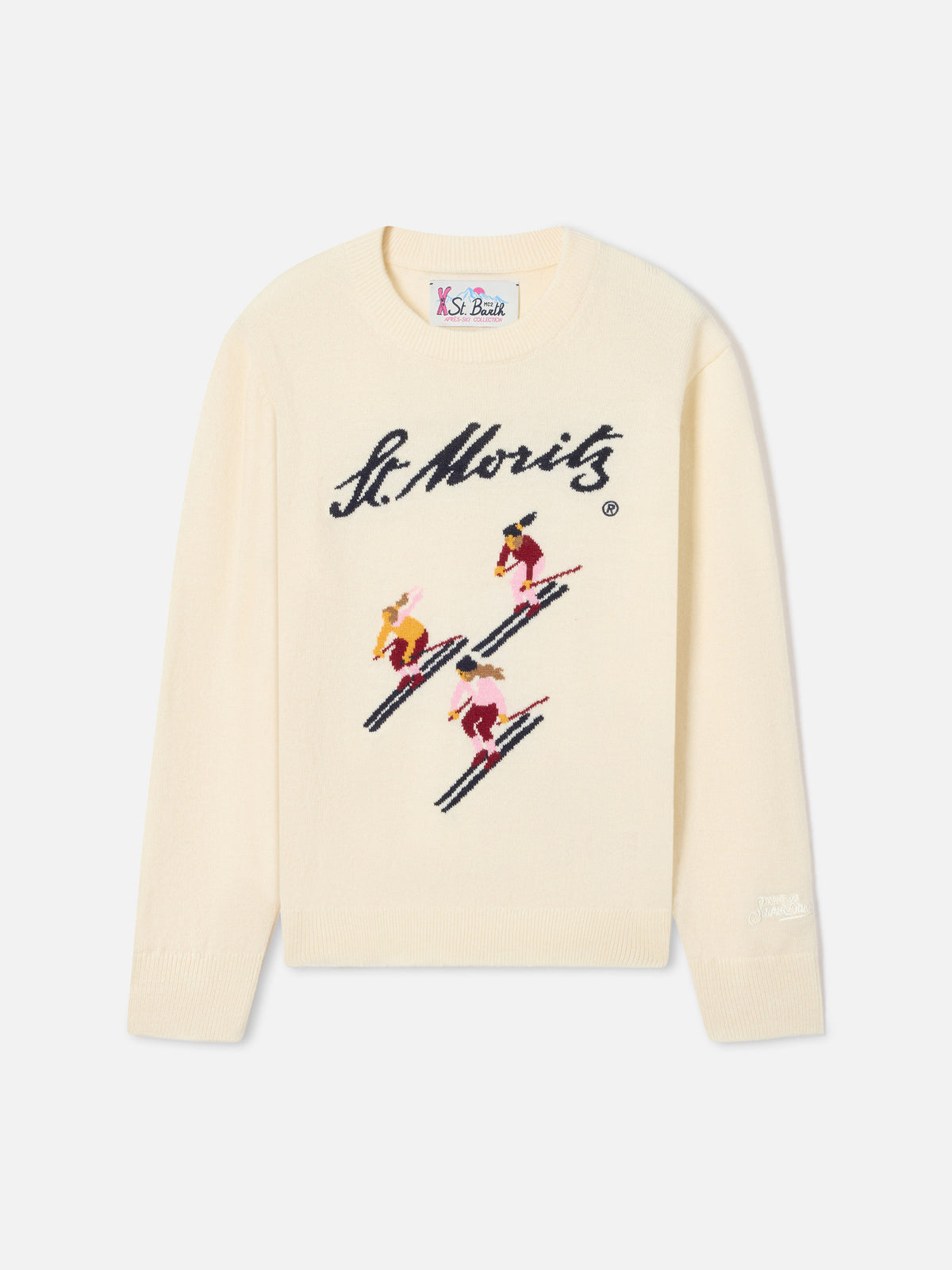 Pull en maille à col rond Cream Princess avec intarsia St. Moritz | Special edition 